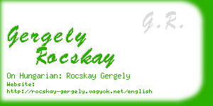 gergely rocskay business card